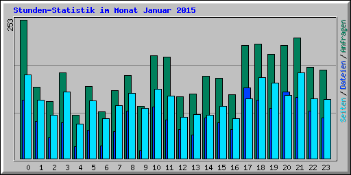 Stunden-Statistik im Monat Januar 2015