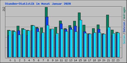 Stunden-Statistik im Monat Januar 2020