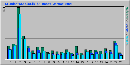 Stunden-Statistik im Monat Januar 2023