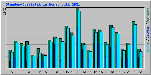 Stunden-Statistik im Monat Juli 2021