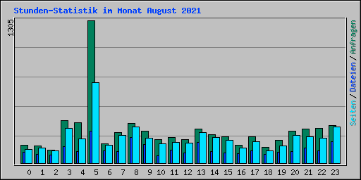 Stunden-Statistik im Monat August 2021