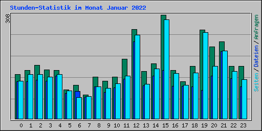 Stunden-Statistik im Monat Januar 2022